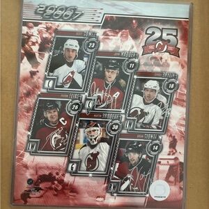 New Jersey Devils 25th Anniversary 8x10 autographed by 4 of the 6 players